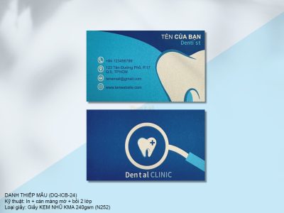 Danh thiếp - Name card Nha khoa mã DQ-24