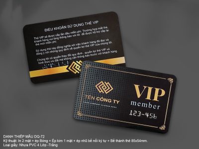 Card - thẻ Vip thành viên VIP-72