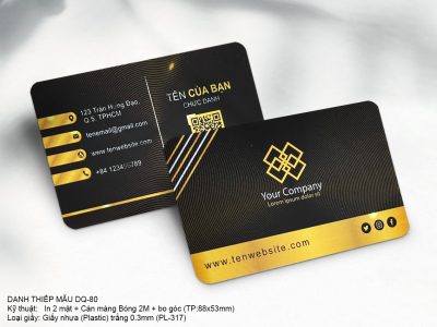 Card - Danh thiếp nhựa Plastic 0.3mm CN-80