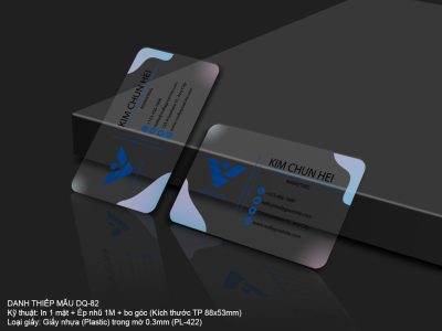 Card - Danh thiếp nhựa Plastic 0.3mm CN-82