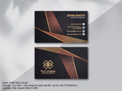 Card - Danh thiếp cán màng kim tuyến cát + ép kim CC-88