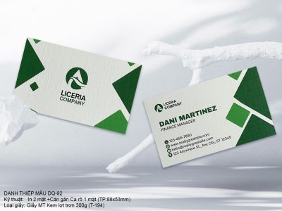 Card - Danh thiếp cán vân ca rô CC-92