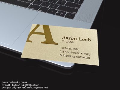 Card - Danh thiếp Giấy  Kem nhũ thái CC-99
